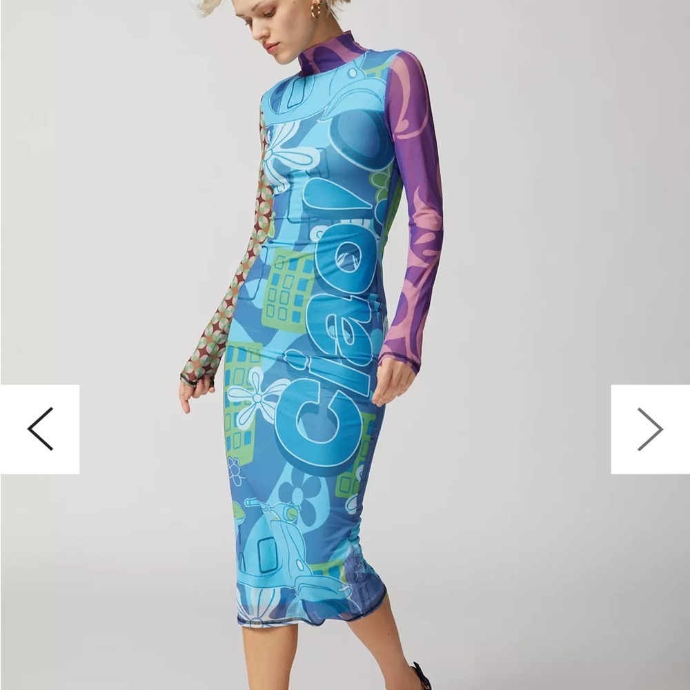 Urban Outfitters Sz Small Petite Robe Zoe Bodycon Midi Dress